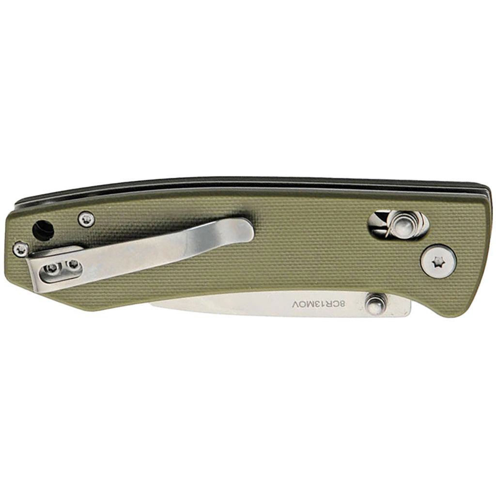 SZCO G10 Rolling Lock Stainless Folder Knife 4.25 in. Moss Green