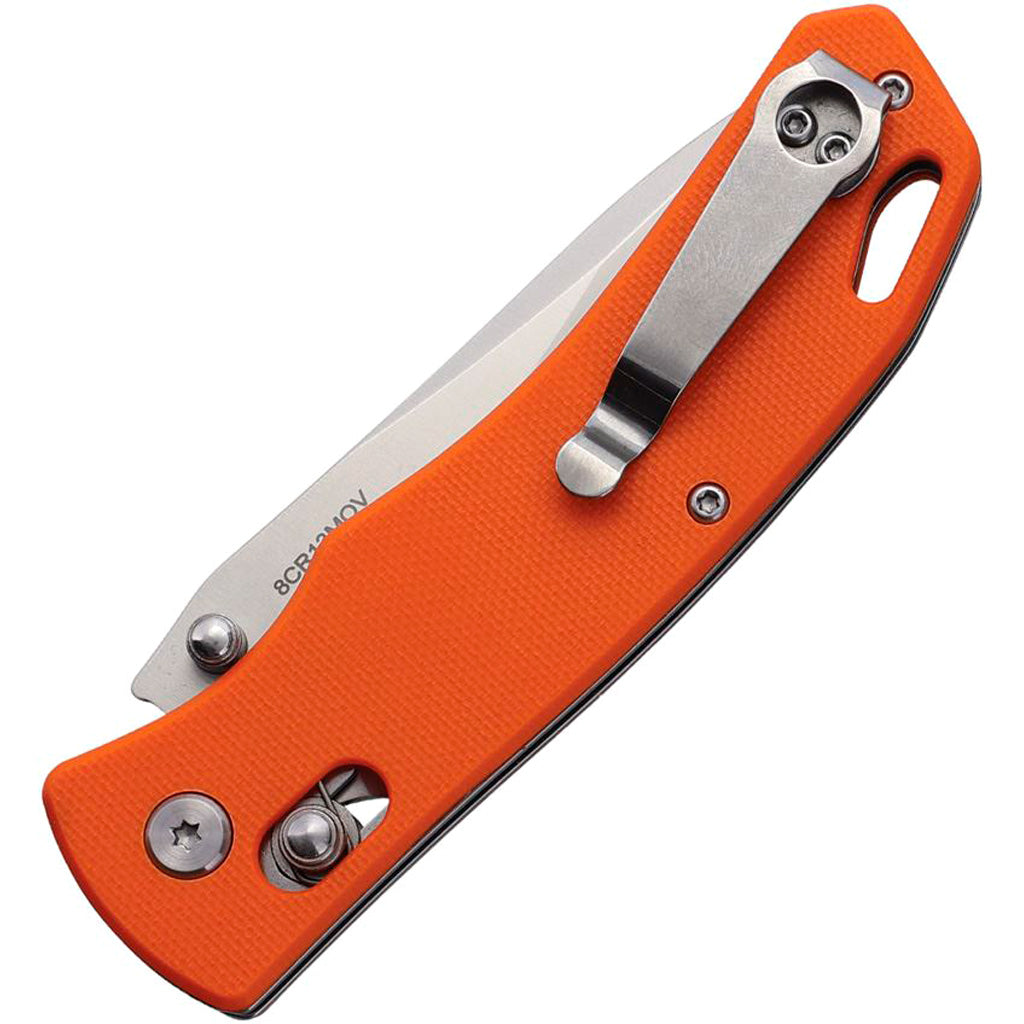 SZCO G10 Rolling Lock Stainless Folder Knife 4.25 in. Orange