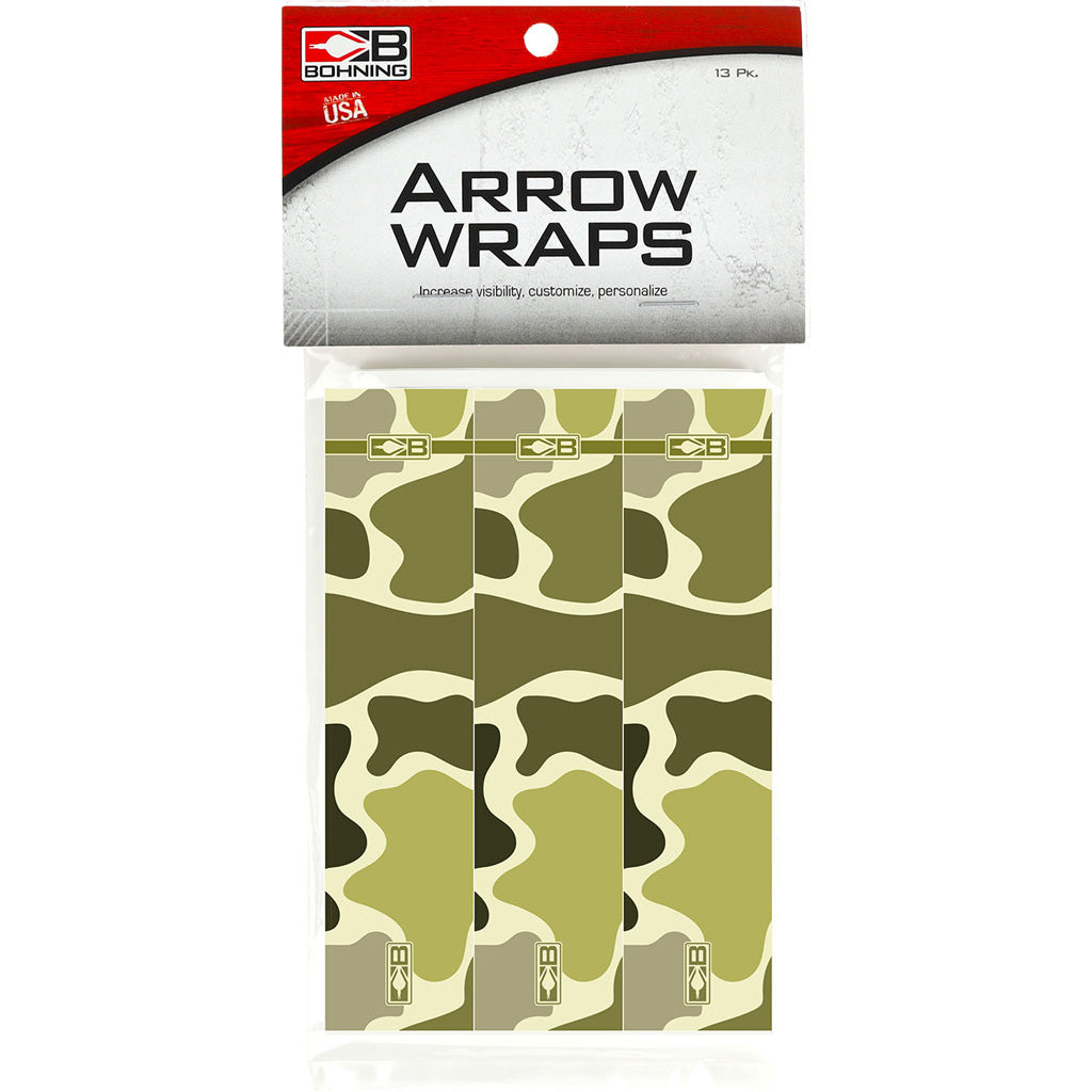 Bohning Arrow Wraps OD Green Camo 5.5 in. Standard 13 pk.