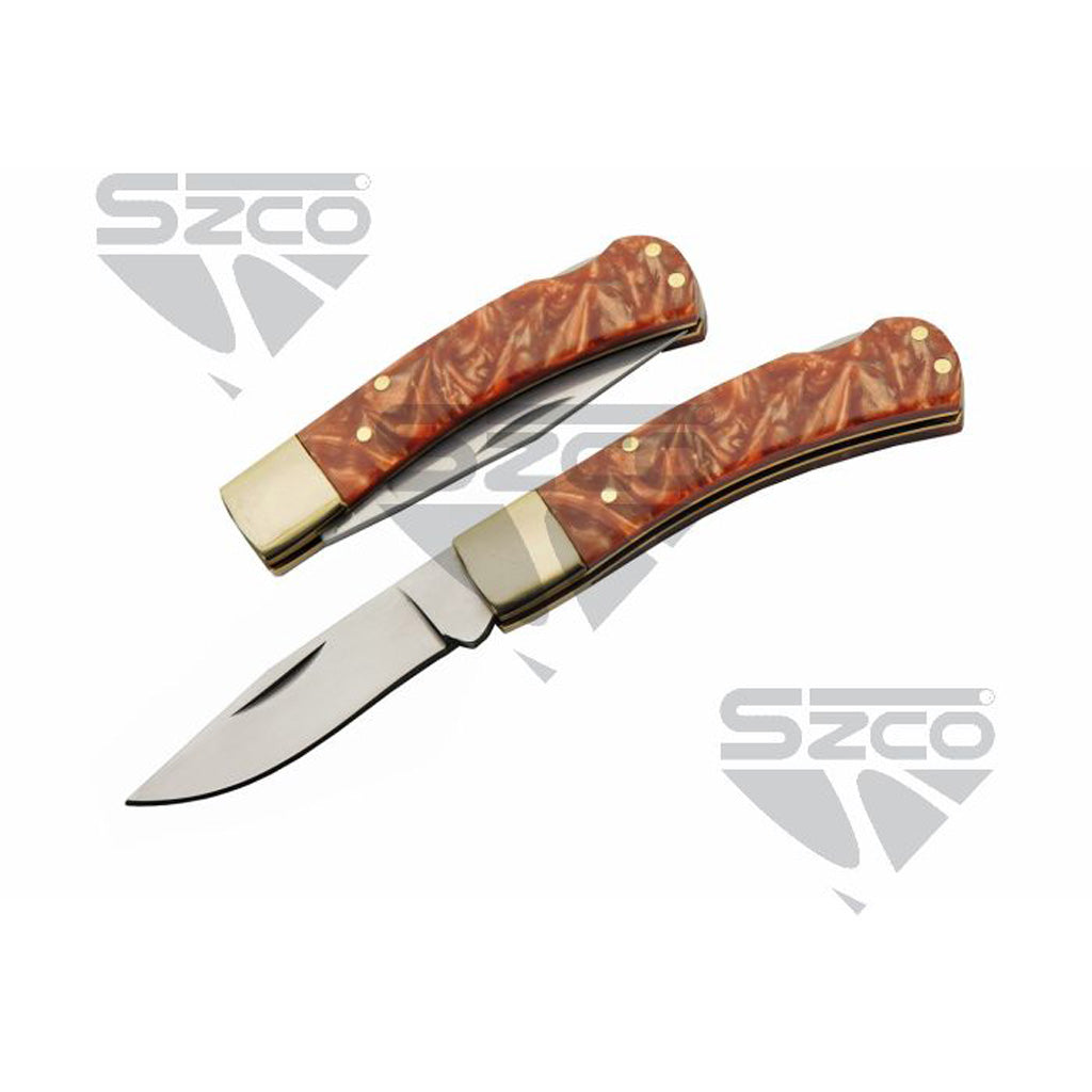 SZCO Red Clay Lockback Knife 3 in.