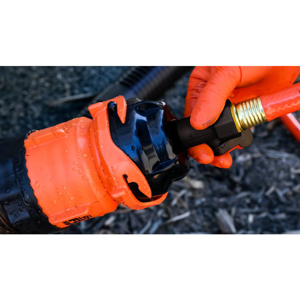Camco RhinoFlex 10’ Clean Out Hose w/Rinser Cap - 5/8" Internal Diameter - image 2