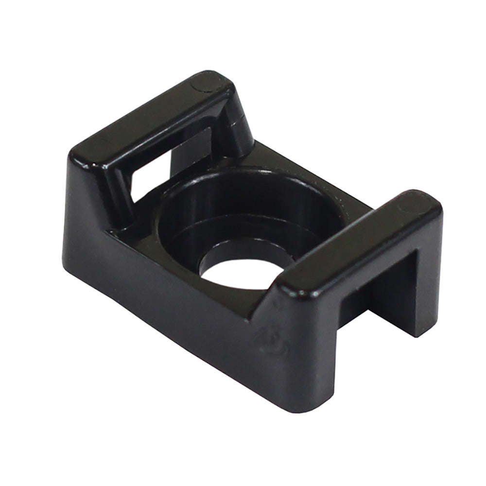 Pacer Screw Down Cable Tie Mount - #8 Screw Mount Method - Black - Pack of 100