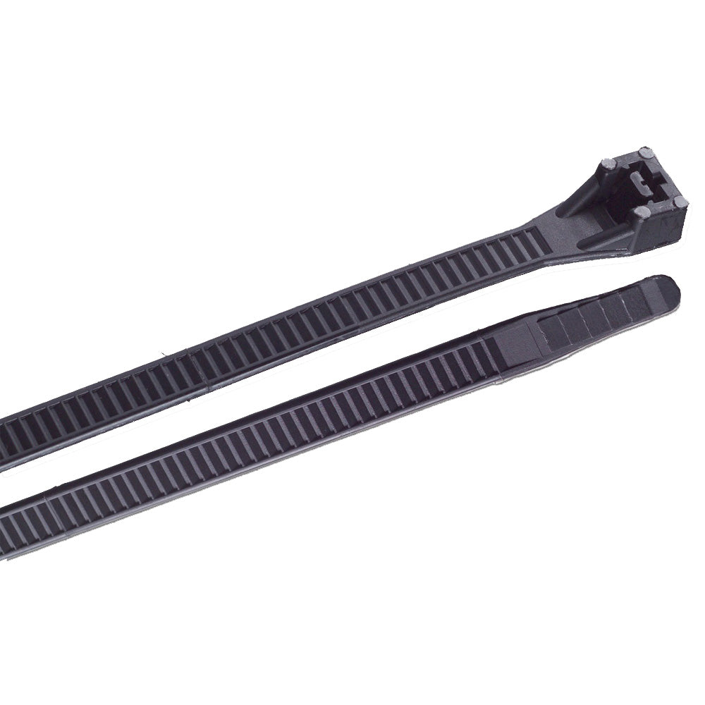 Ancor 8" UV Black Heavy Duty Cable Zip Ties - Pack of 100