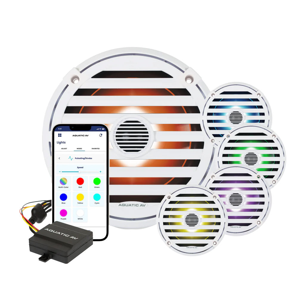 Aquatic AV ELITE 6.5" RGB Speakers - White - Pair - image 2