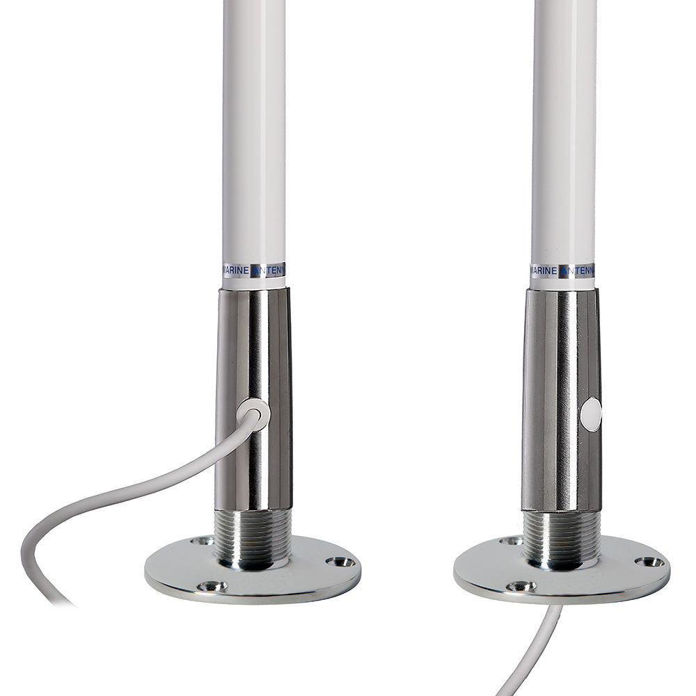 Scout Titan Series 4' White VHF Antenna 3dB Stainless Steel Ferule w/5M RG-58 Includes PL-259 - image 3