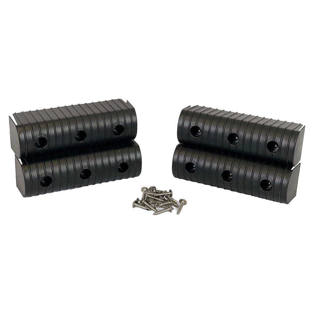 Caliber BunkWrap End Cap 2x6" Black Accessory Kit w/Stainless Steel Hardware *Pack of 4