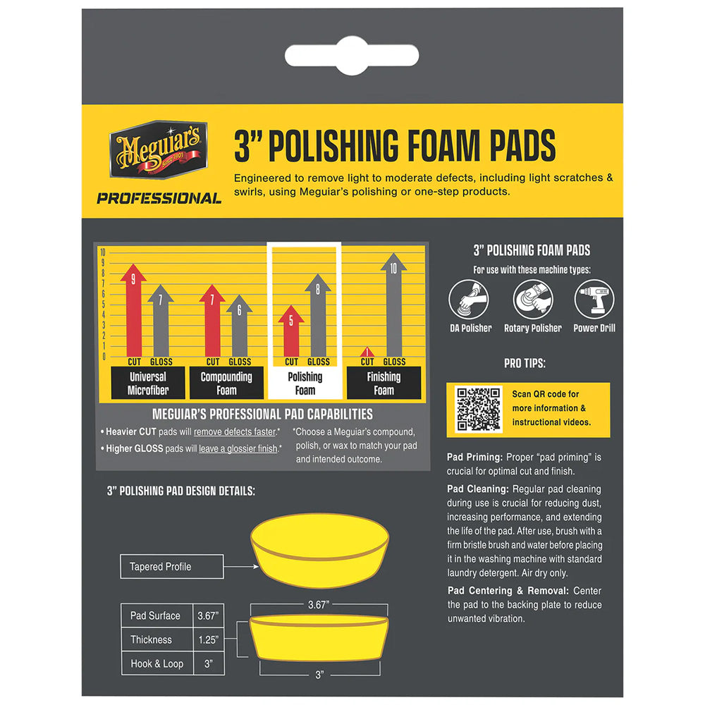 Meguiar's Professional 3" Polishing Foam Pads *Pack of 3 - image 2