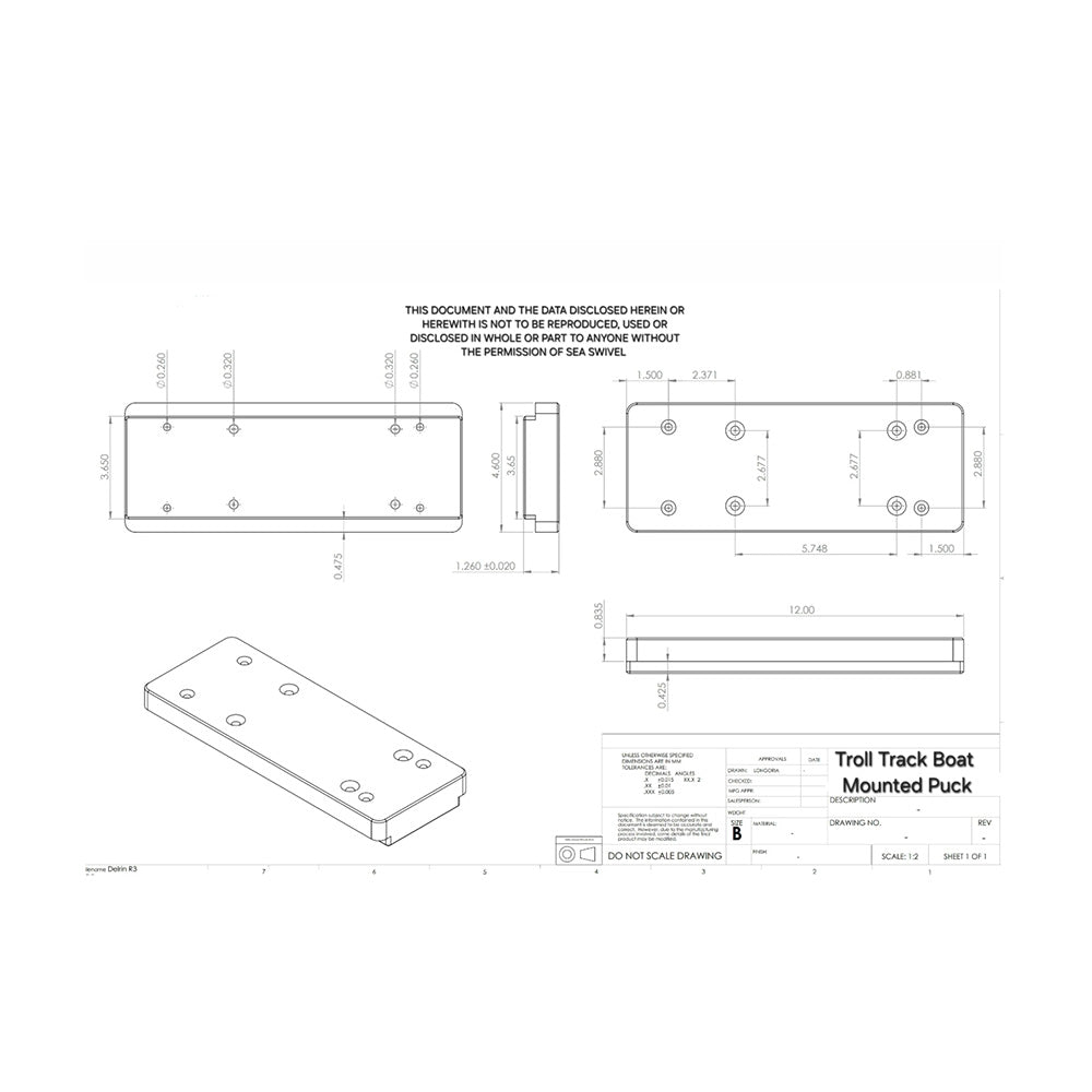 Sea Swivel Troll Track Trolling Motor Mount - image 6