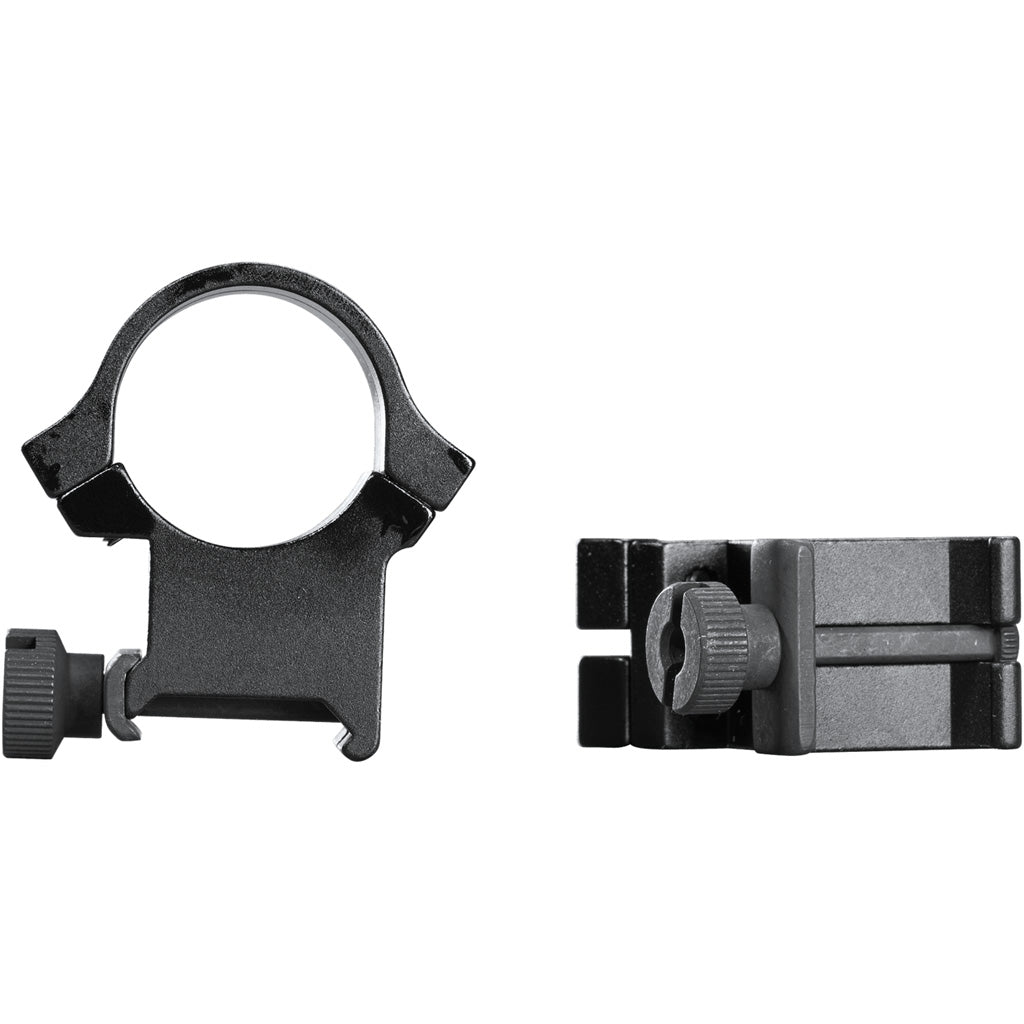 "Weaver Classic Quad Lock Detachable Rings Matte Black 1"" High Clamshell Pack"