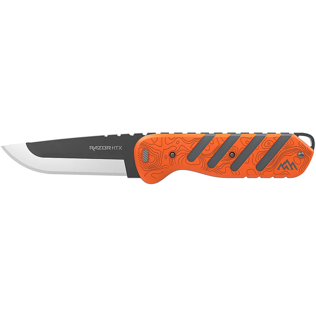 "Outdoor Edge Razor Htx 3.5"" Fixed Orange/Gray, 6 Blades"