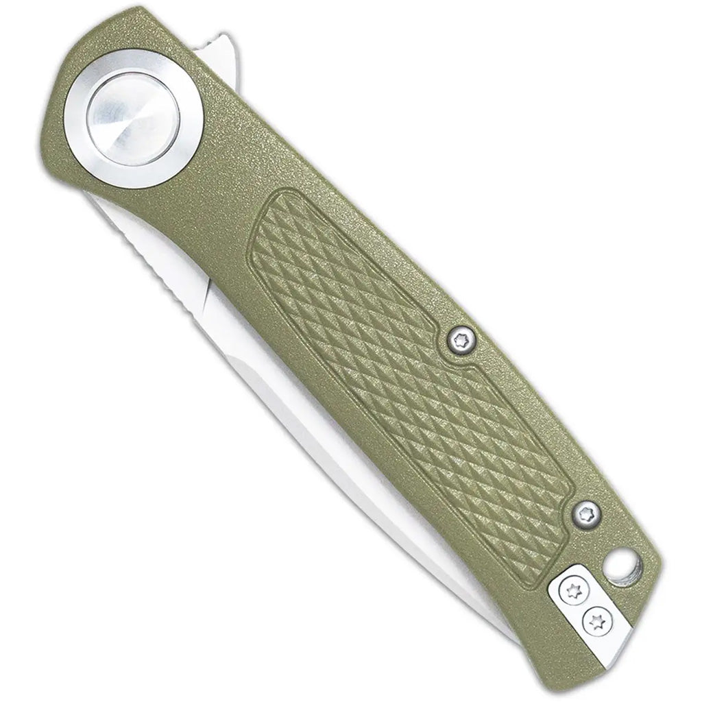 CobraTec EDC Scout Grivory Button Lock Knife Folding Blade OD Green