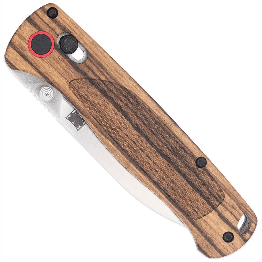 CobraTec Zebrawood Bar Lock Tanto Blade Knife Folding Blade Zebrawood Silver