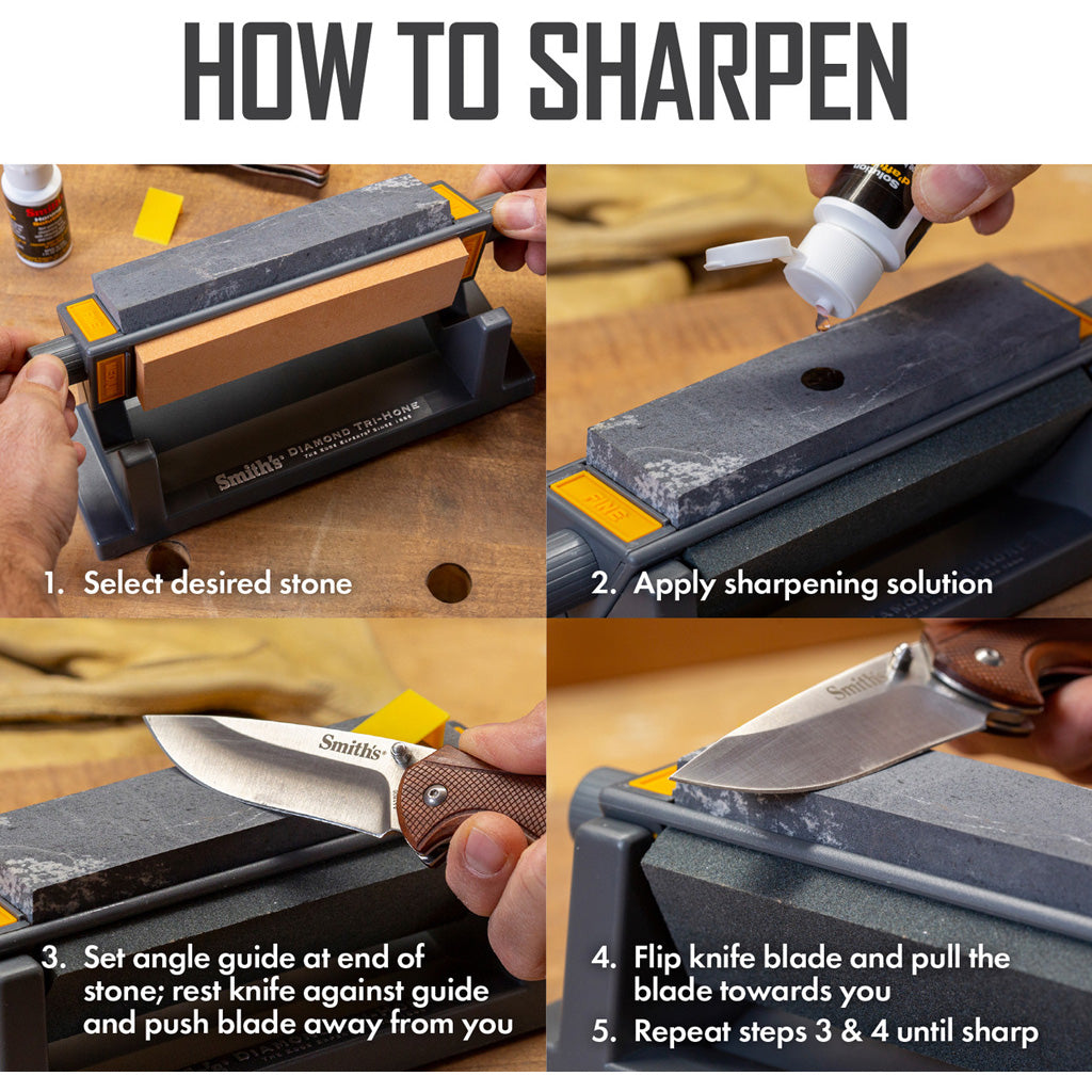 "Smiths Three Stone Sharpening System 6"""
