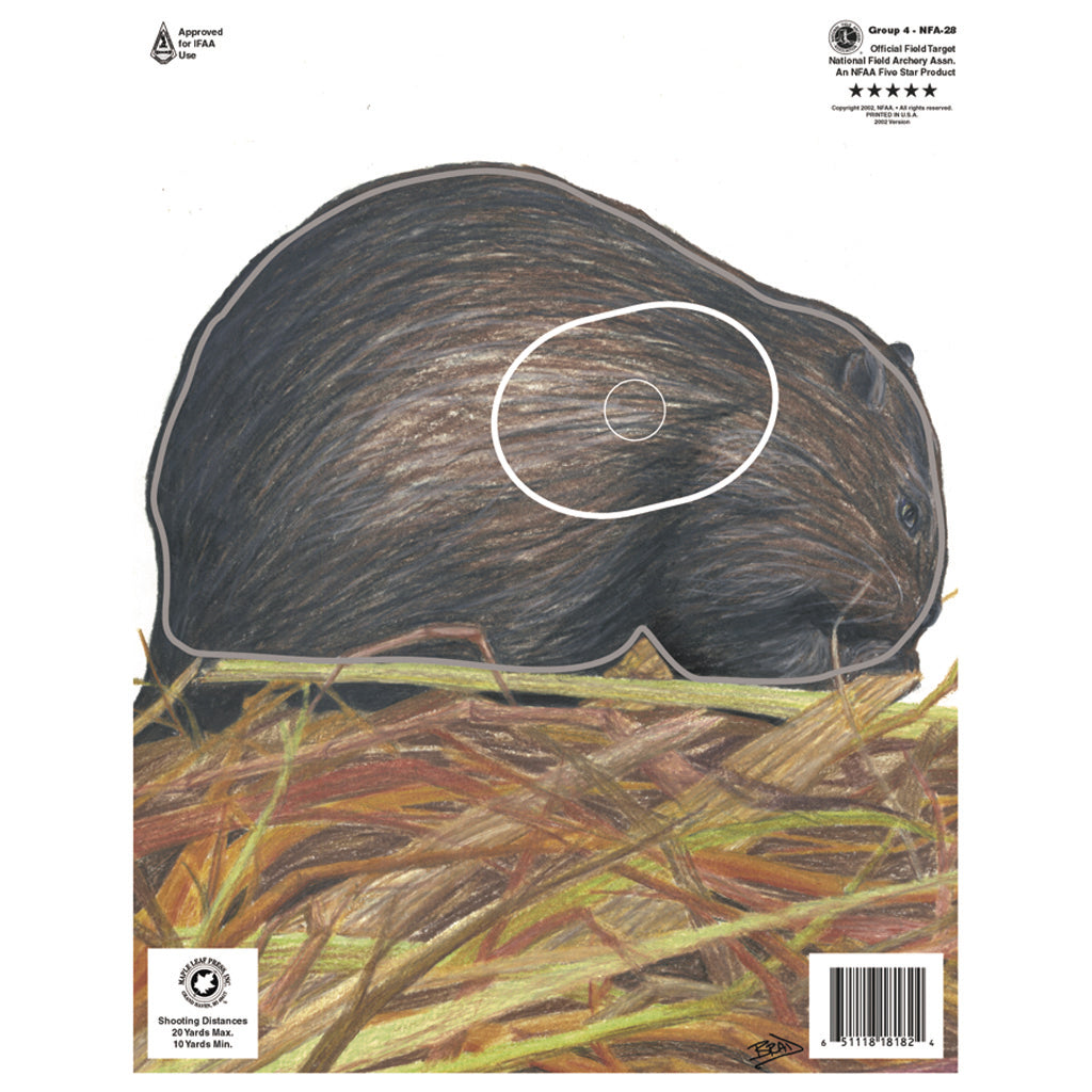 Maple Leaf NFAA Animal Faces Group 4 Muskrat
