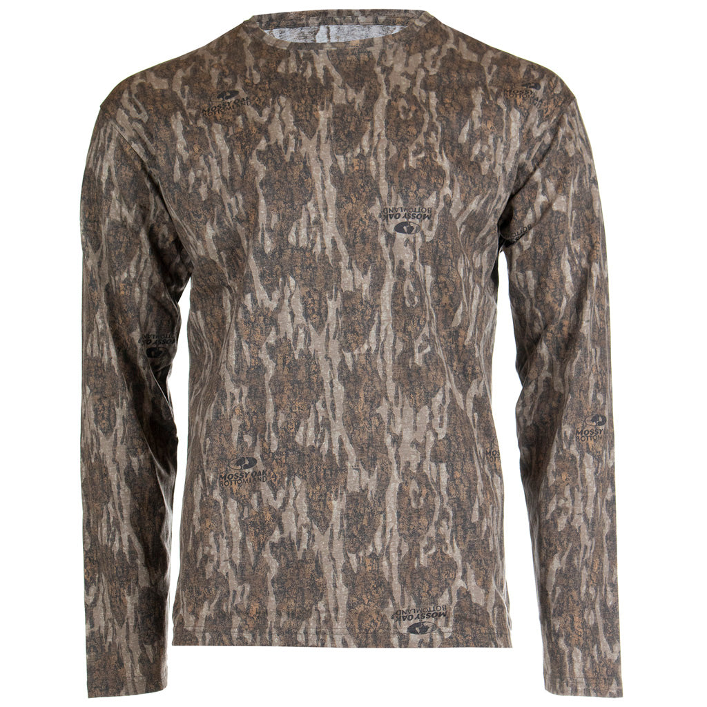 Habit Bear Cave Camo Tee Long Sleeve Mossy Oak New Bottomland 2XL