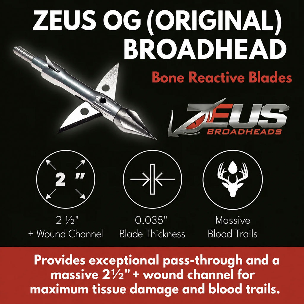 Zeus Broadhead 100 and 125 gr. Tips Included 4 pk.