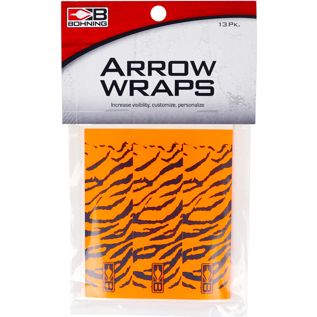 Bohning Blazer Arrow Wraps Orange Tiger 4 in. 13 pk.