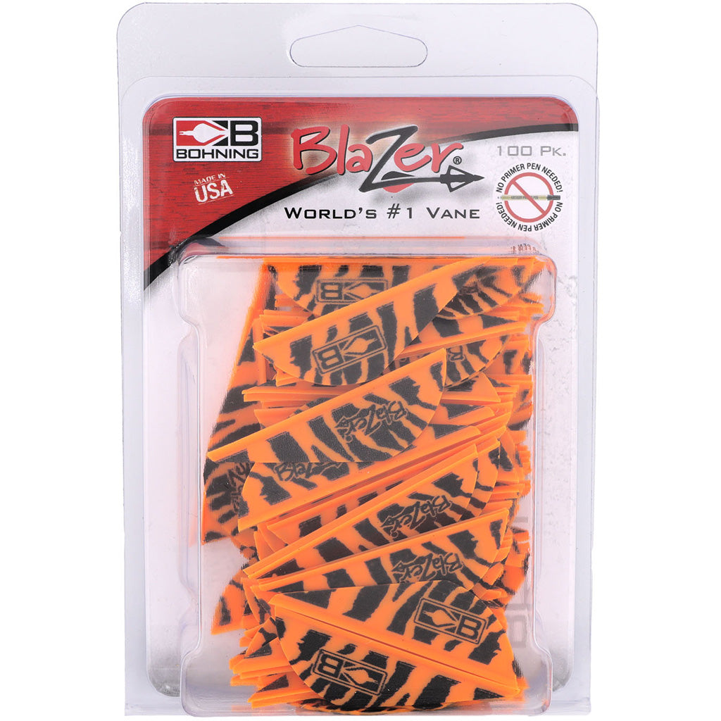Bohning Blazer Vanes Orange Tiger 100 pk.