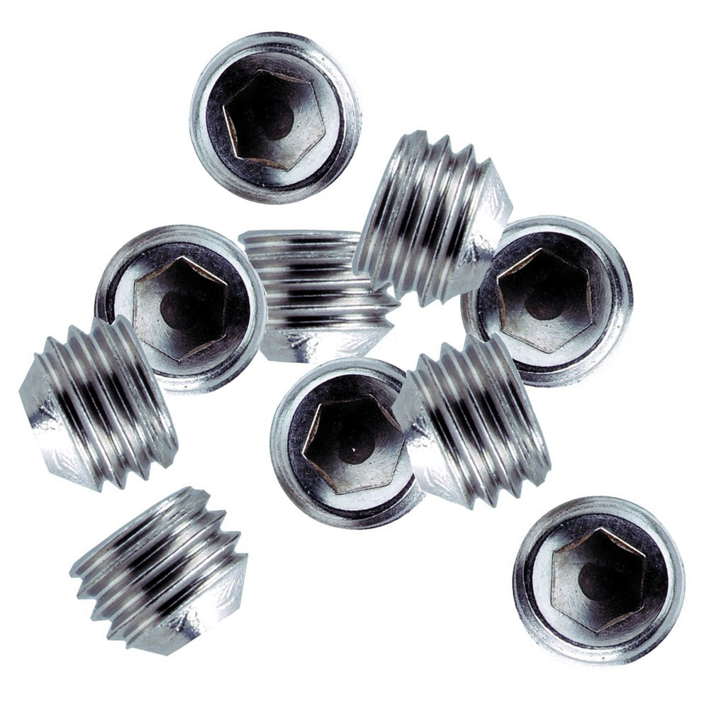 Whitecap ¼"-28 Thread SS Set Screws - Pack of 10