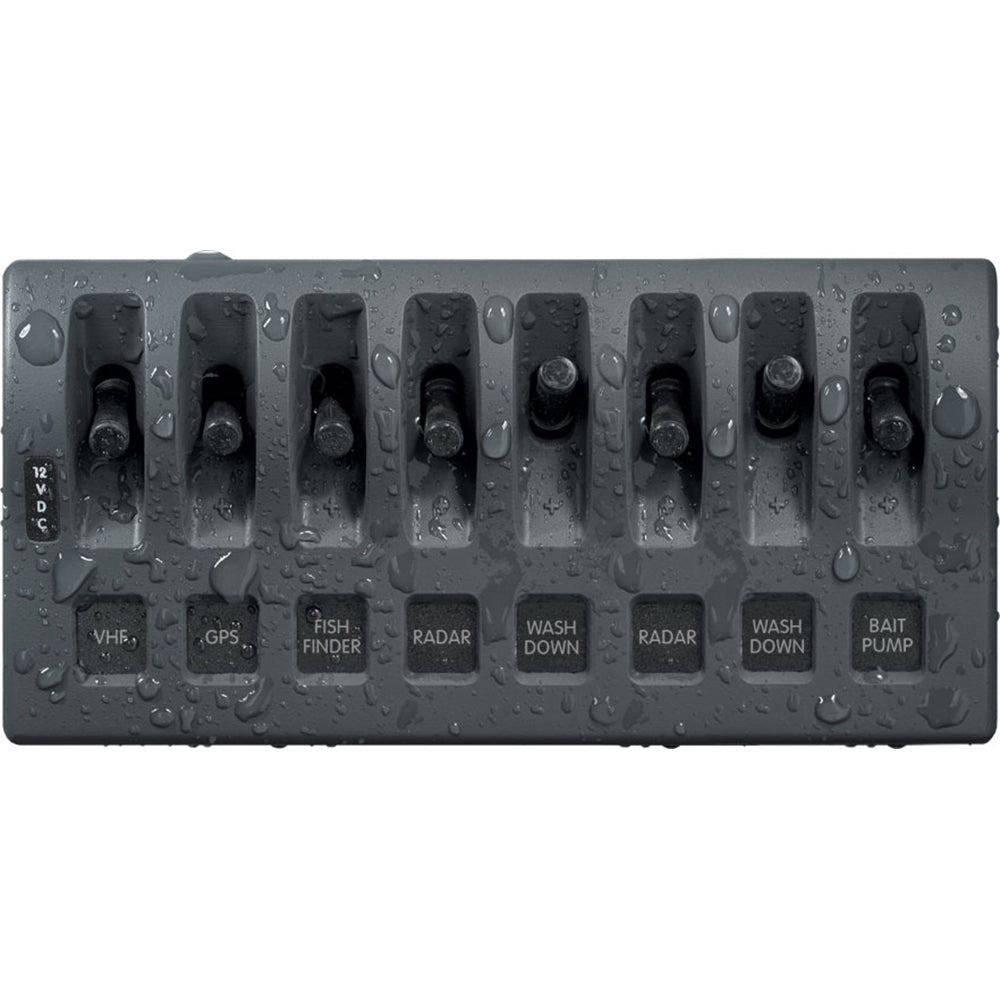 Blue Sea 4309 WeatherDeck® 12V DC Waterproof Switch Panel - 8 Position - image 2