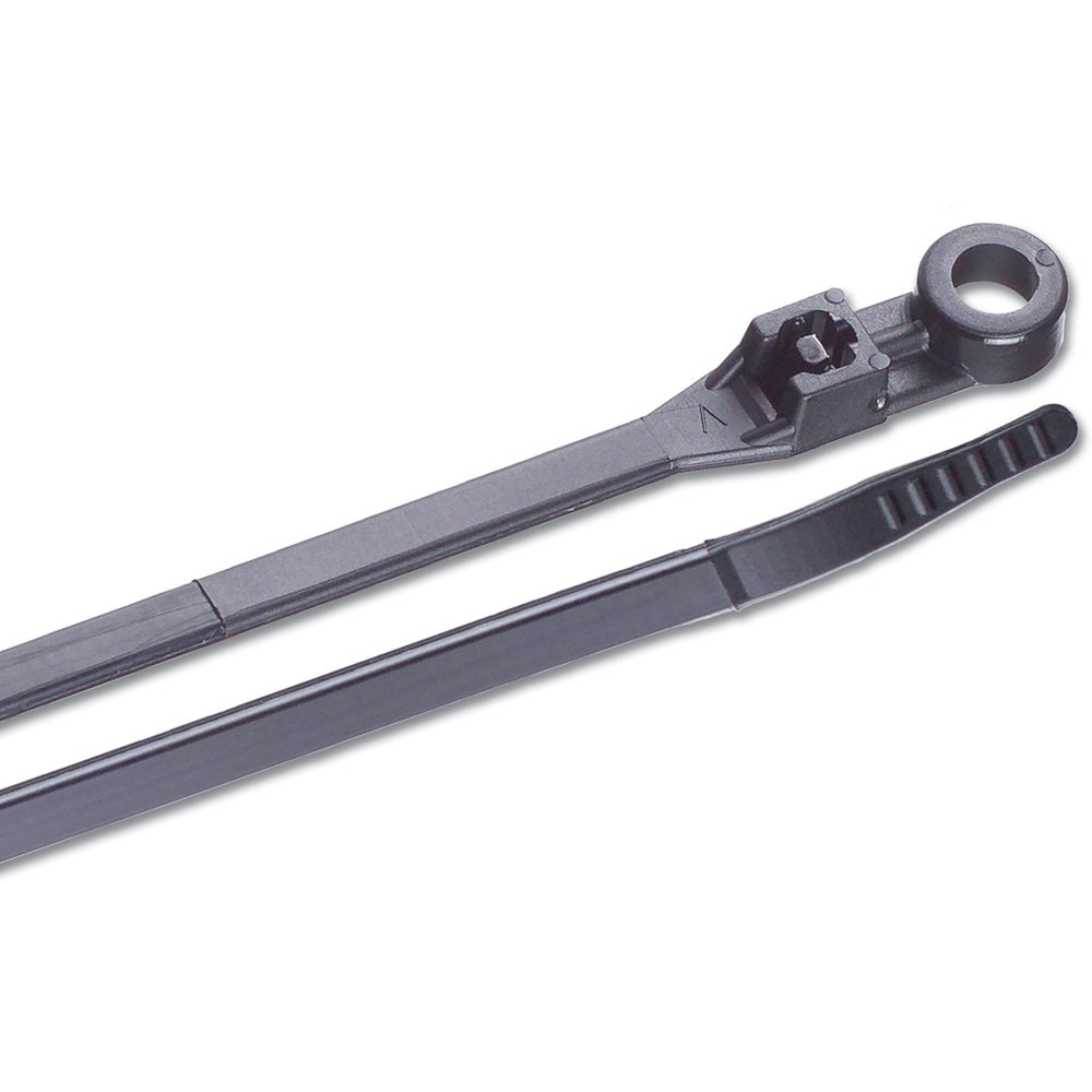 Ancor 14" UV Black Mounting Cable Zip Ties - Pack of 100