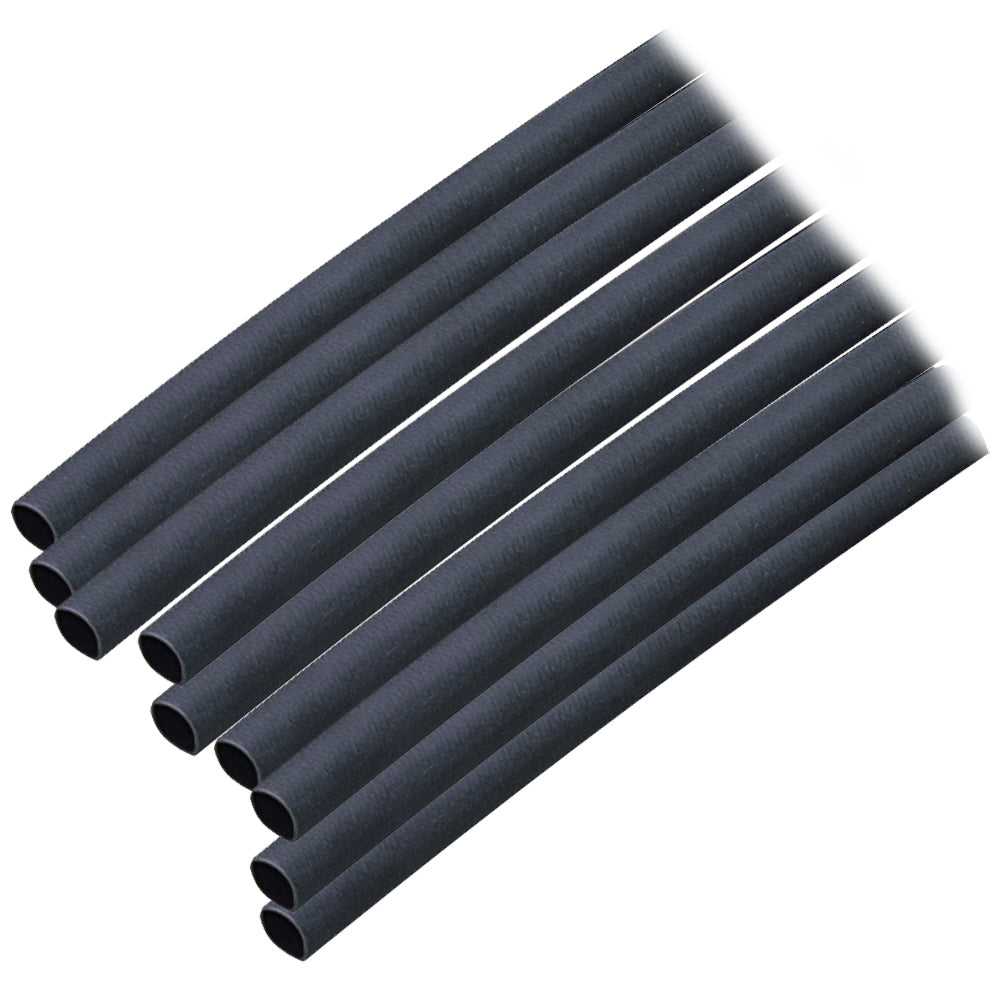 Ancor Adhesive Lined Heat Shrink Tubing (ALT) - 3/16" x 6" - Pack of 10 - Black