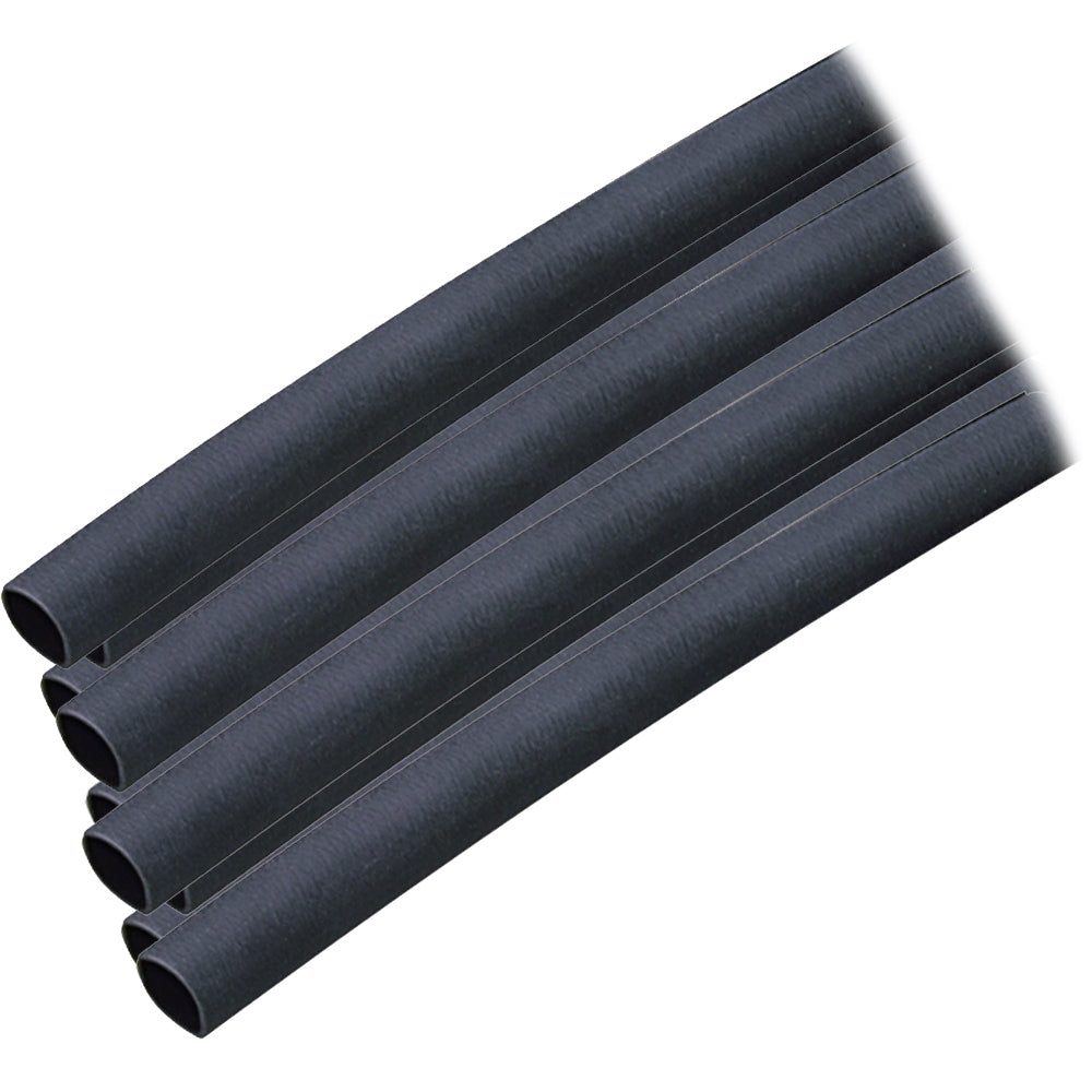Ancor Adhesive Lined Heat Shrink Tubing (ALT) - 1/4" x 12" - Pack of 10 - Black