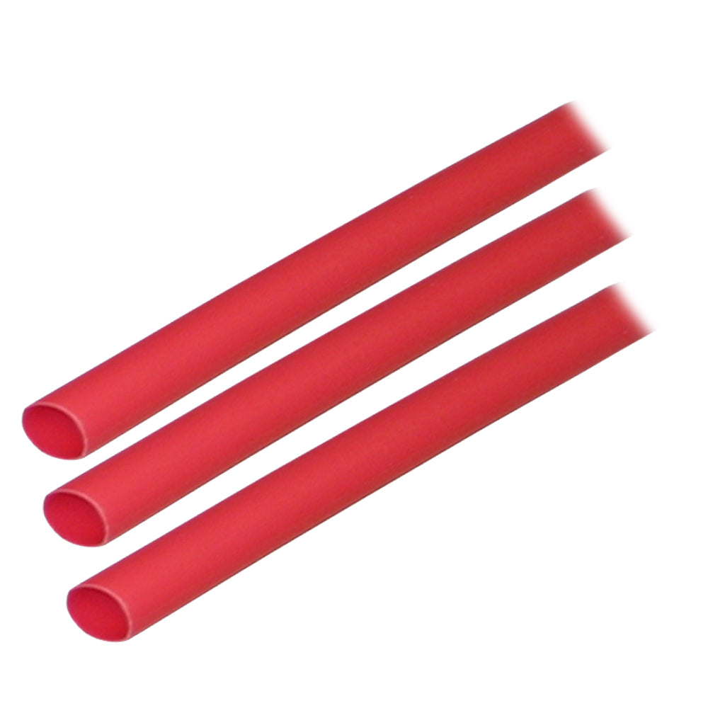 Ancor Adhesive Lined Heat Shrink Tubing (ALT) - 1/4" x 3" - Pack of 3 - Red