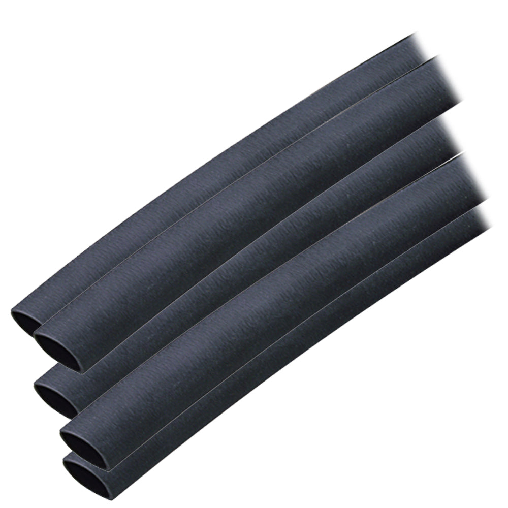 Ancor Adhesive Lined Heat Shrink Tubing (ALT) - 3/8" x 12" - Pack of 5 - Black