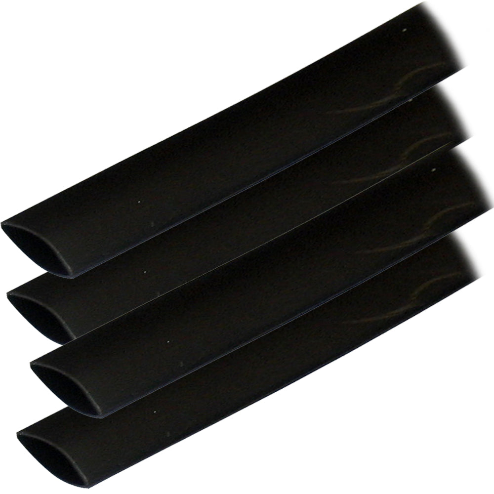 Ancor Adhesive Lined Heat Shrink Tubing (ALT) - 3/4" x 6" - Pack of 4 - Black