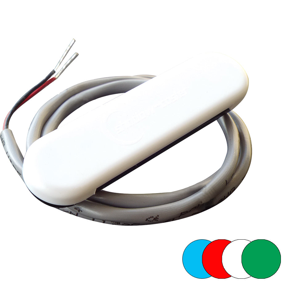 Shadow-Caster Courtesy Light w/2' Lead Wire - White ABS Cover - RGB Multi-Color - Pack of 4