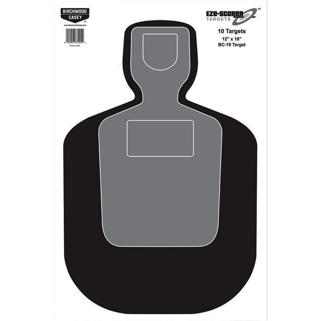 Birchwood Casey EZE-Scorer Target BC-19 Silhouette 12x18in. 10 pk.