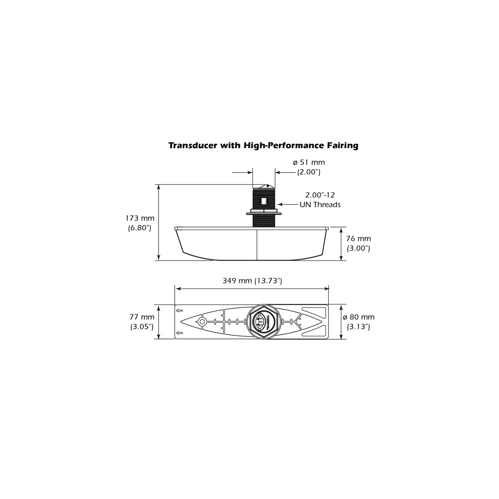 Airmar B785C-M CHIRP Bronze Thru-Hull w/Fairing Block - 600W - image 2