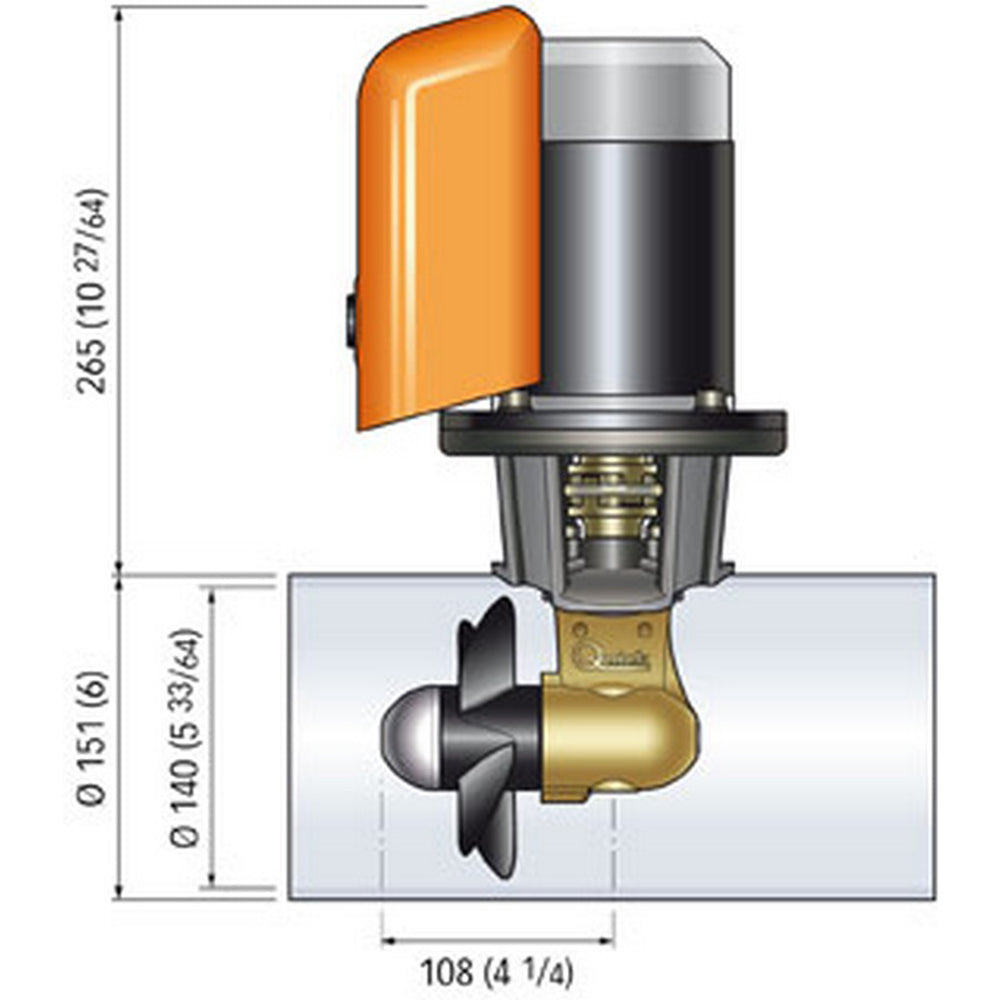 Quick Bow Thruster BTQ 140-30 30KGF - 12V - D140 - 1.5kW - image 2