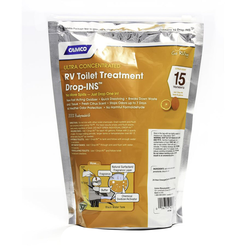 Camco TST Orange RV Toilet Treatment Drop-Ins *Pack of 15 - image 2