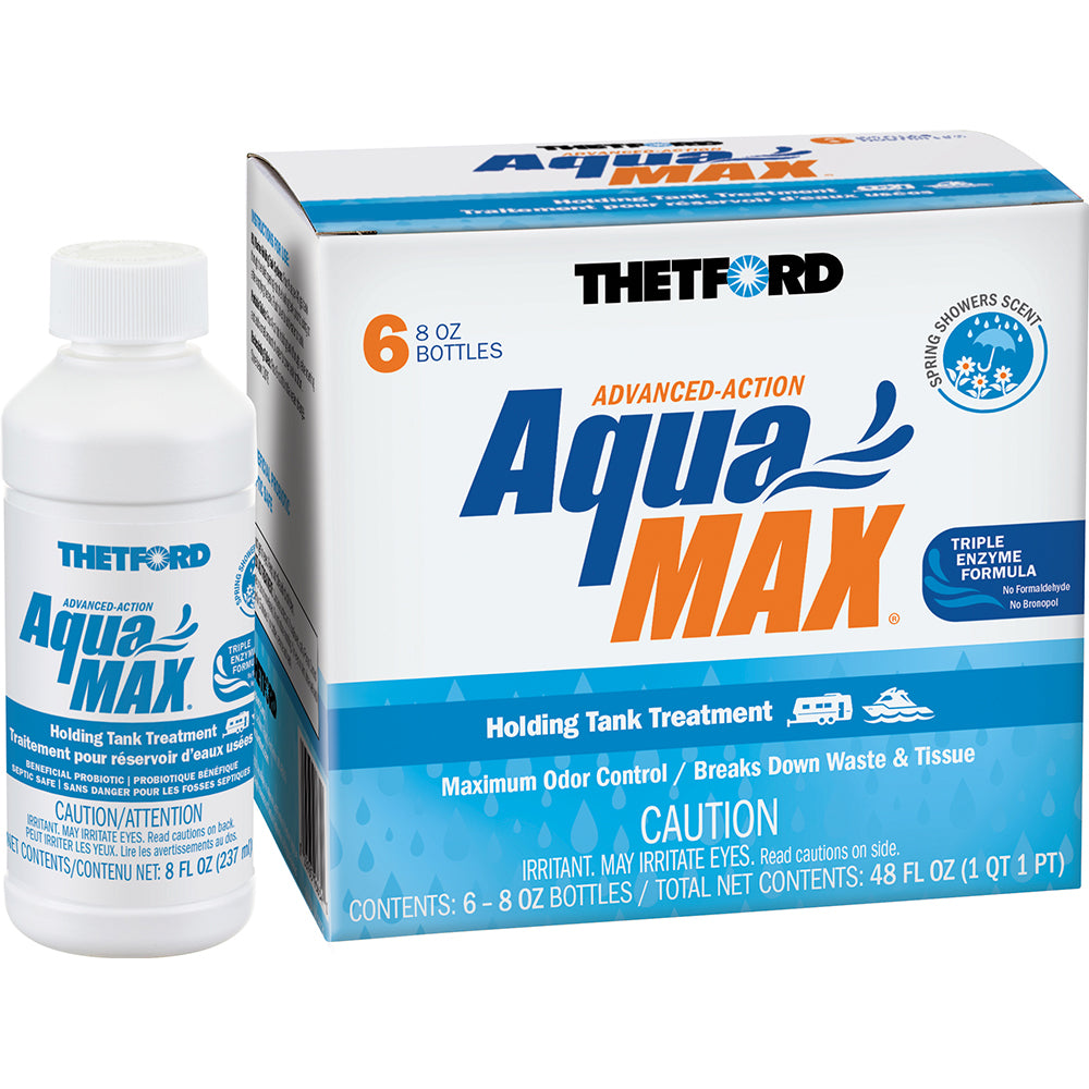 Thetford AquaMax® Holding Tank Treatment - Pack of 6 - 8oz Liquid - Spring Shower Scent