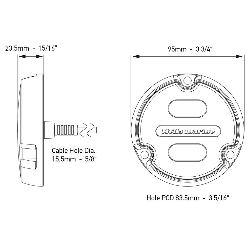 Hella Marine Apelo A1 RGB Underwater Light - 1800 Lumens - Black Housing - White Lens - image 2