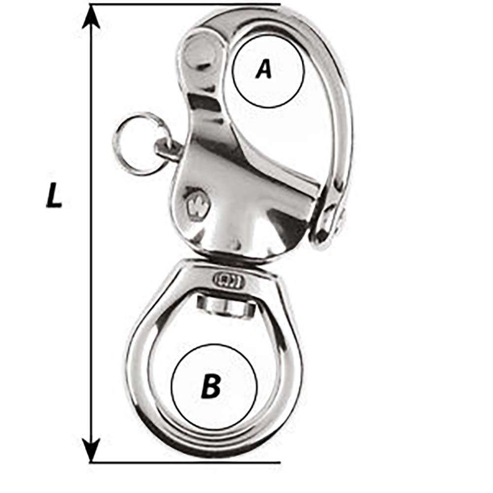 Wichard HR Snap Shackle - Large Bail - Length 105mm - image 2