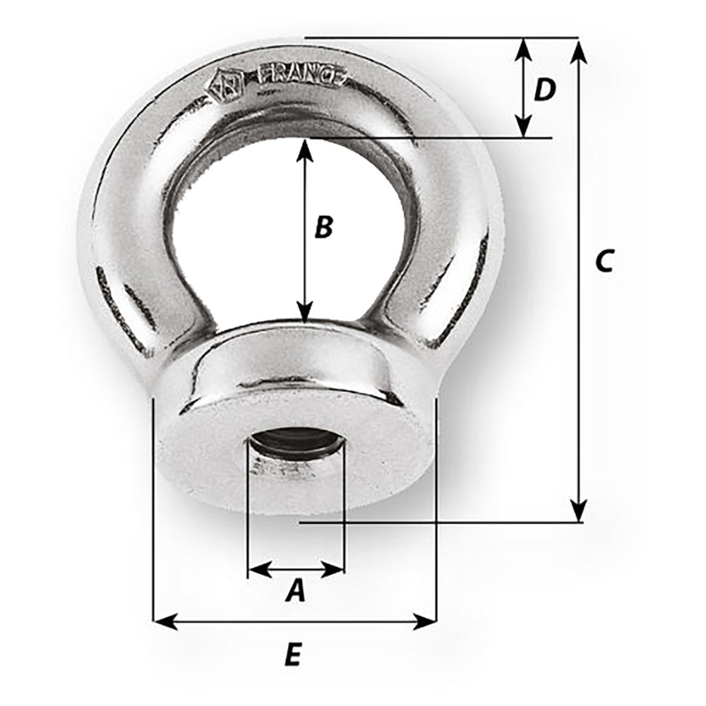Wichard 3/8 Eye Nut - 13/16" Diameter - image 2