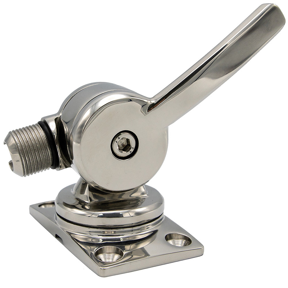 Shakespeare 6187 Sleek & Compact Stainless Steel Rotatable 4-Way Ratchet Mount - image 4