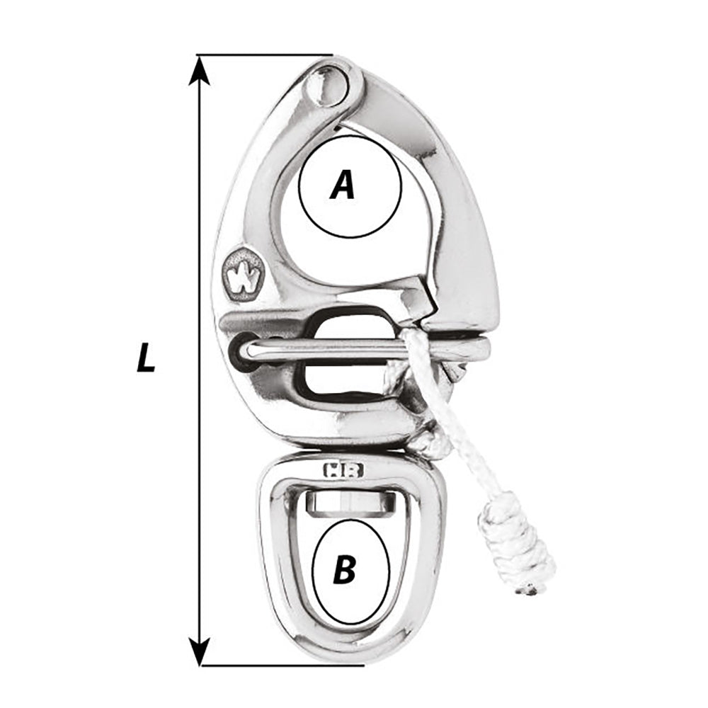Wichard HR Quick Release Snap Shackle With Swivel Eye -150mm Length- 5-29/32" - image 2