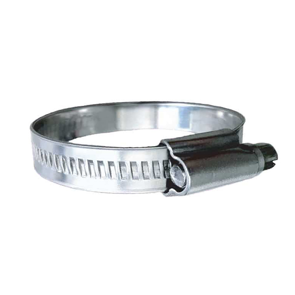 Trident Marine 316 SS Non-Perforated Worm Gear Hose Clamp - 15/32" Band - (7/8" – 1-1/4") Clamping Range - Pack of 10 - SAE Size 12