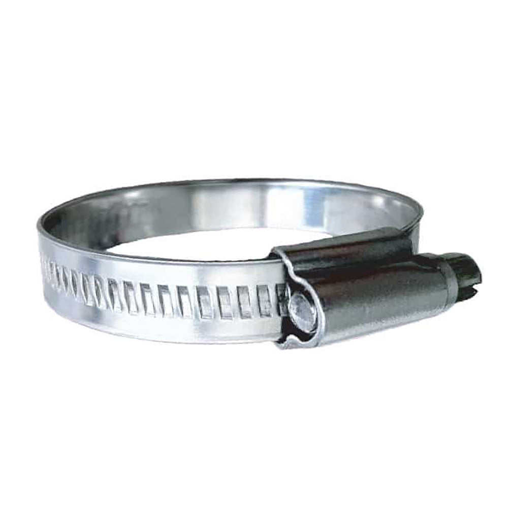 Trident Marine 316 SS Non-Perforated Worm Gear Hose Clamp - 15/32" Band - (1-3/4" – 2-1/4") Clamping Range - Pack of 10 - SAE Size 28