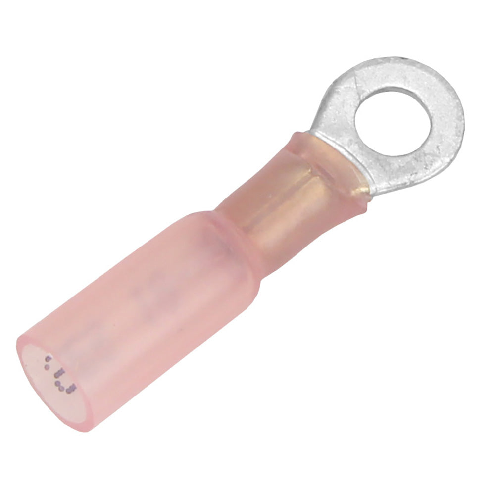 Pacer 22-18 AWG Heat Shrink Ring Terminal - #10 Stud Size - Pack of 25