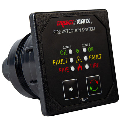 Fireboy-Xintex Two Zone Detection & Alarm Panel - 2-5/8" Display - 12/24V DC - image 2