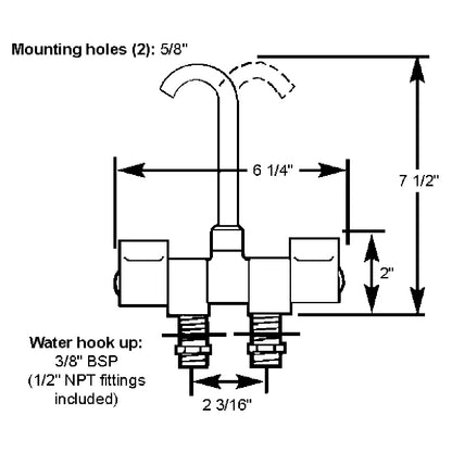 Scandvik Chrome Folding Spout Mixer - image 2