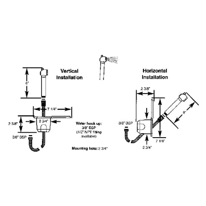 Scandvik Recessed Shower w/6' White Hose - Push-Button - image 2