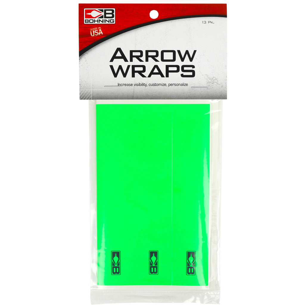Bohning Arrow Wraps Small diameter 5.5 in. Neon Green 13 pk.