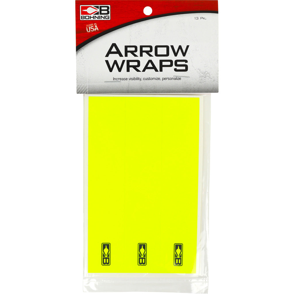Bohning Arrow Wraps Small diameter 5.5 in. Neon Yellow 13 pk.