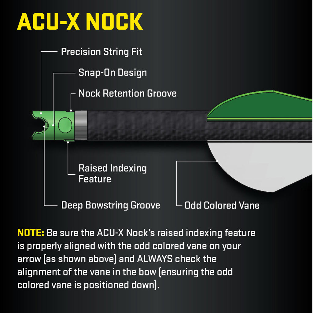 TenPoint ACU-X RD Carbon Arrows 20 in. ACU-X Nock 6 pk.